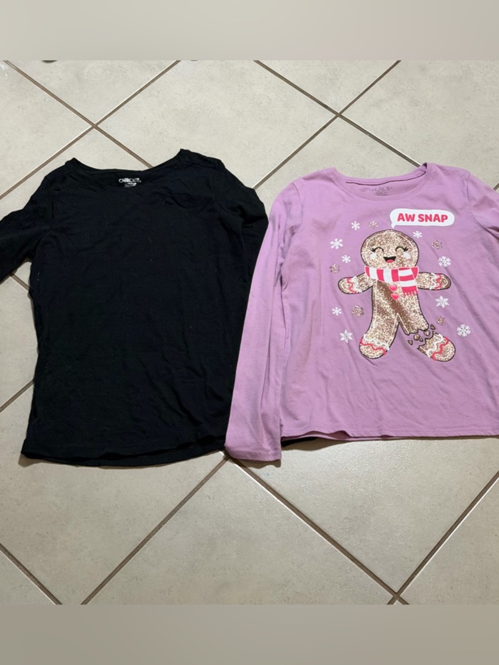 Cherokee, Children’s Place Kids Girls Long‎ Sleeve Tees Black/Purple size XL